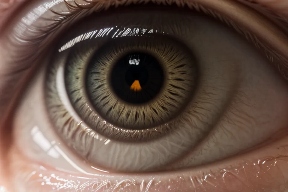 Nahaufnahme eines Auges mit Catchlight-Reflexion durch professionelle Beleuchtungs-Tipps fürs Home-Studio